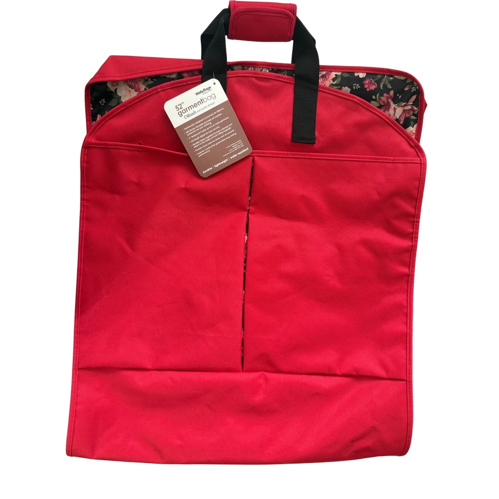 WallyBags 52 Inch Garment Bag Red Floral Dillard's Exclusive WallyLock NWT